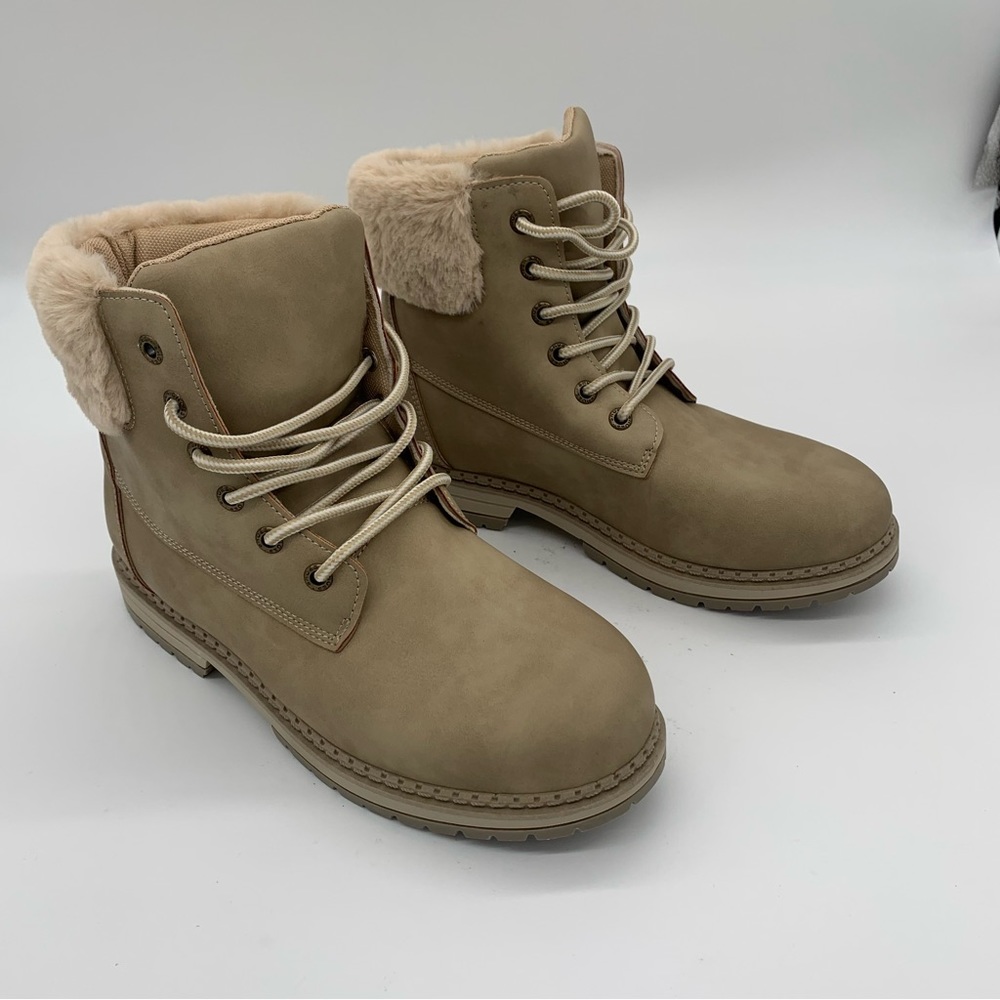 Dirty Laundry Womens Alps Tan Ankle Boots Lace Up‎ Shoes 8.5 NWOB 7030